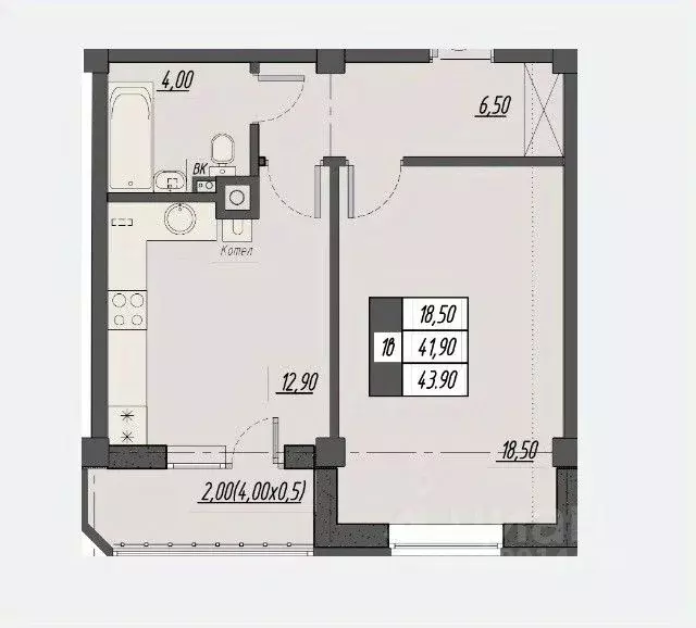 1-к кв. Ставропольский край, Пятигорск Новопятигорск мкр, Курортный ... - Фото 1