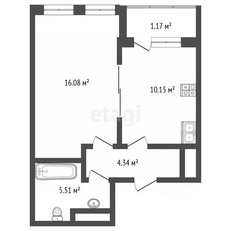 1-к кв. Московская область, Люберцы городской округ, Красково пгт ш. ... - Фото 1