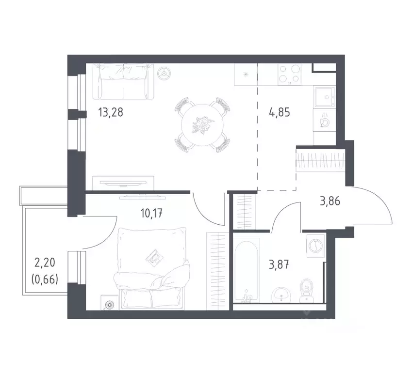 1-к кв. Московская область, Балашиха Авиаторов мкр, ул. Колдунова, 1 ... - Фото 1