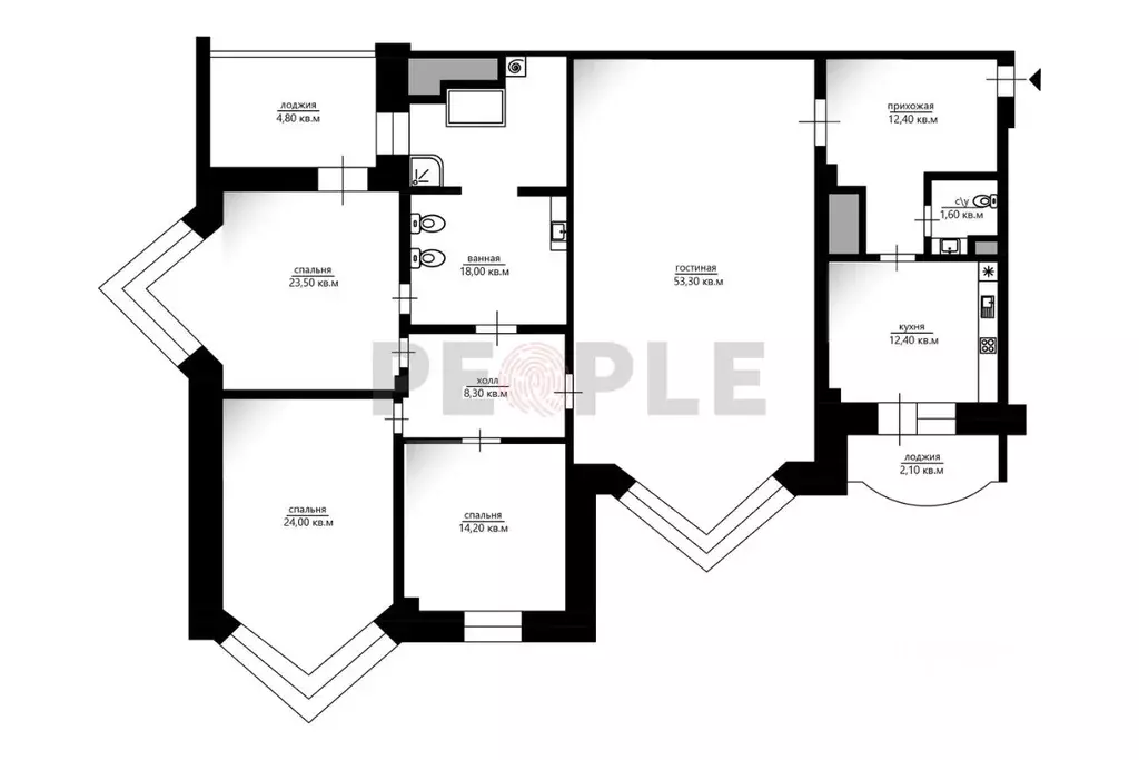 4-к кв. Москва Зоологическая ул., 22 (167.7 м) - Фото 2