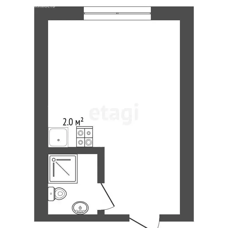 Квартира-студия: Тюмень, улица Карла Маркса, 108 (18.5 м) - Фото 1