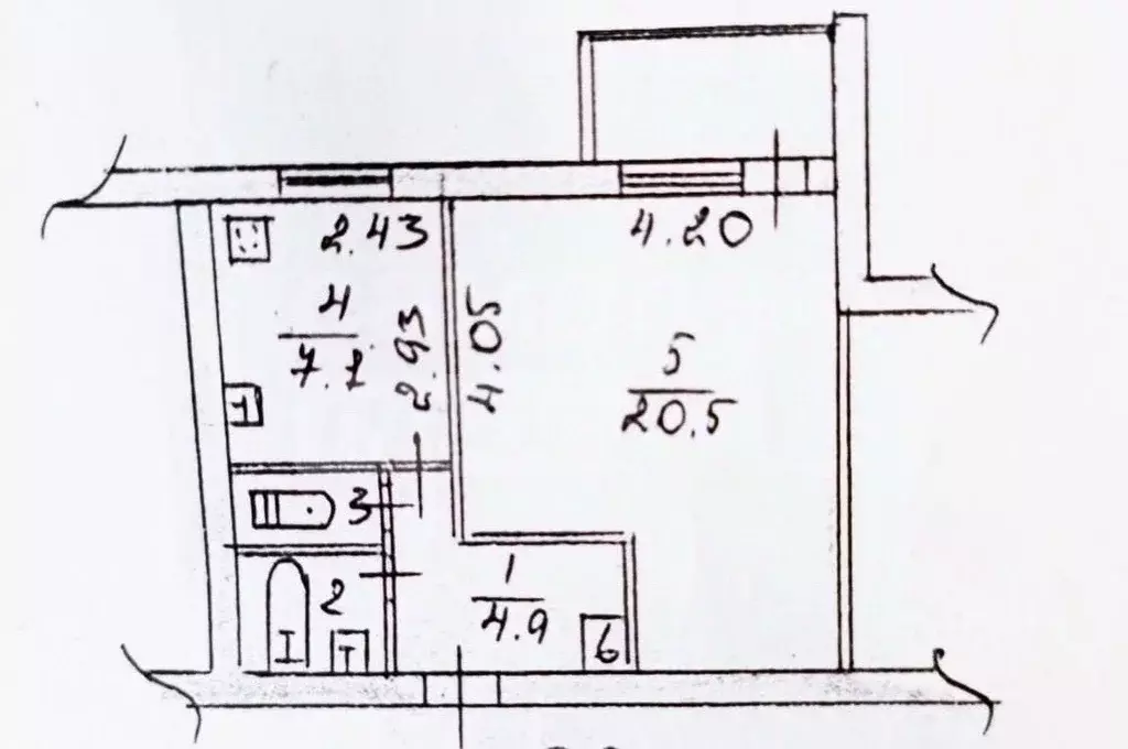 1-к кв. Крым, Симферополь ул. Имени Мате Залки, 7А (36.8 м) - Фото 2
