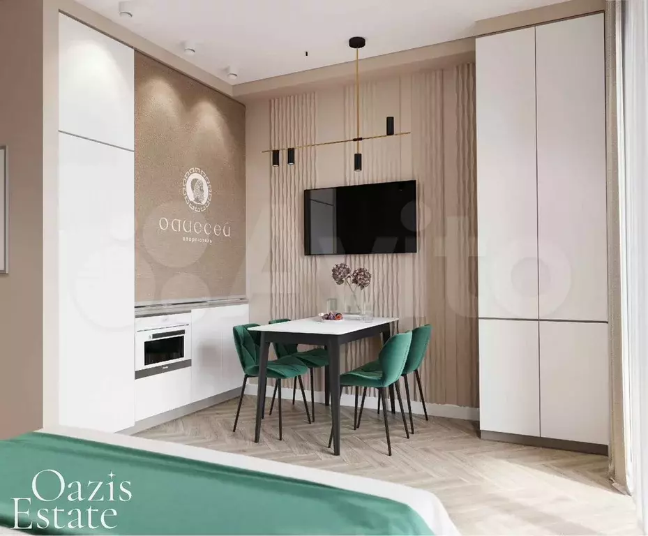 Апартаменты-студия, 35,9 м, 1/3 эт. - Фото 1