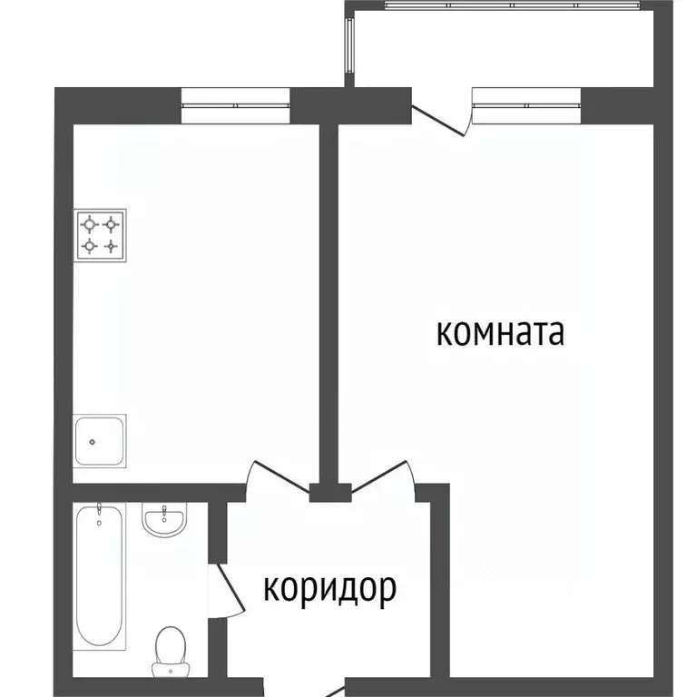1-к кв. Бурятия, Улан-Удэ ул. Лебедева, 9А (29.6 м) - Фото 1