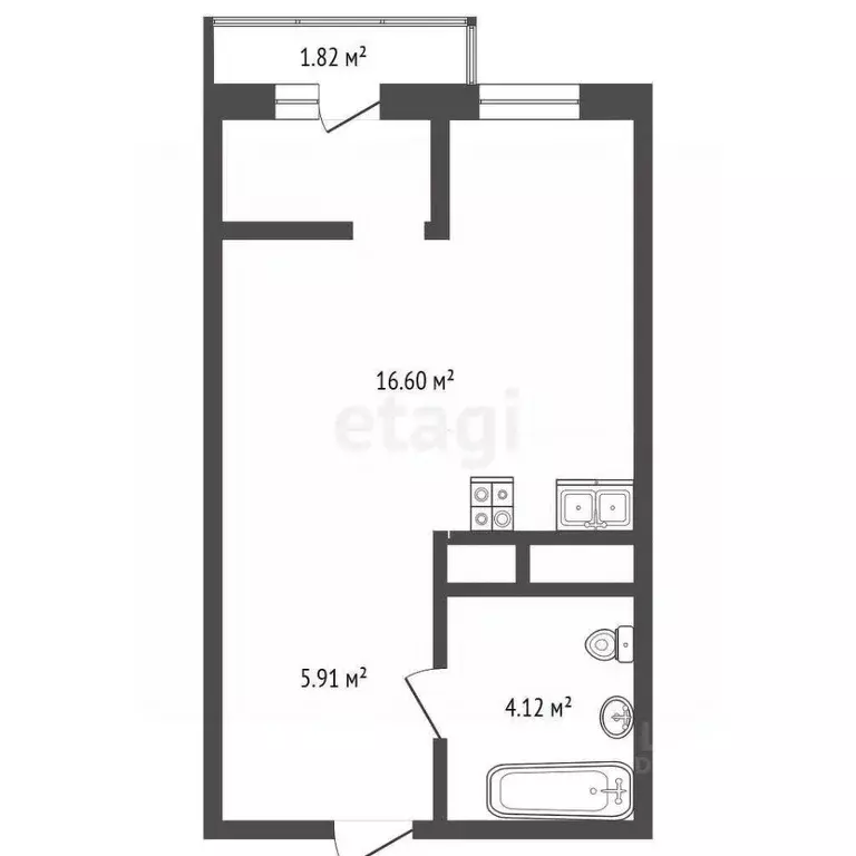 Студия Тюменская область, Тюменский муниципальный округ, д. Патрушева ... - Фото 2