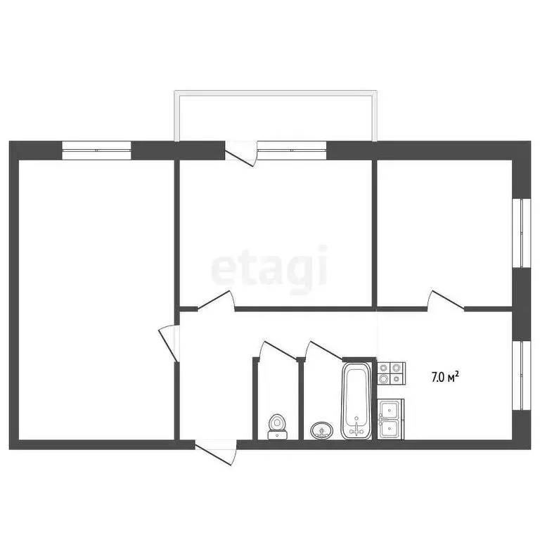 3-комнатная квартира: Ростов-на-Дону, улица Варфоломеева, 264 (54.4 м) - Фото 0