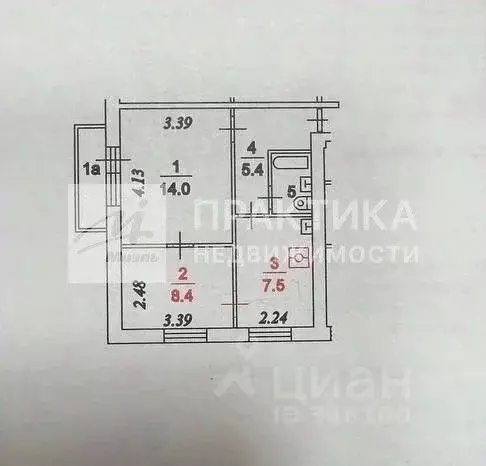 2-к кв. Москва Енисейская ул., 8 (37.5 м) - Фото 2