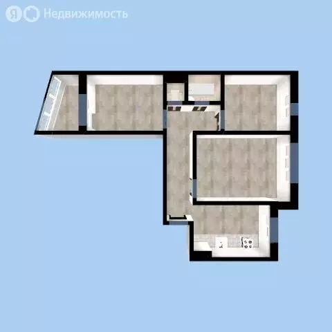 3-комнатная квартира: Омск, улица Куйбышева, 27/4 (63.4 м) - Фото 1