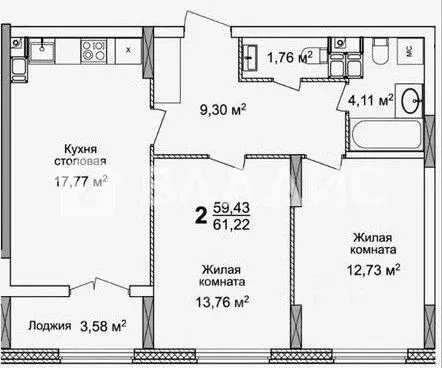 2-к кв. Нижегородская область, Нижний Новгород 2-я Оранжерейная ул., ... - Фото 2