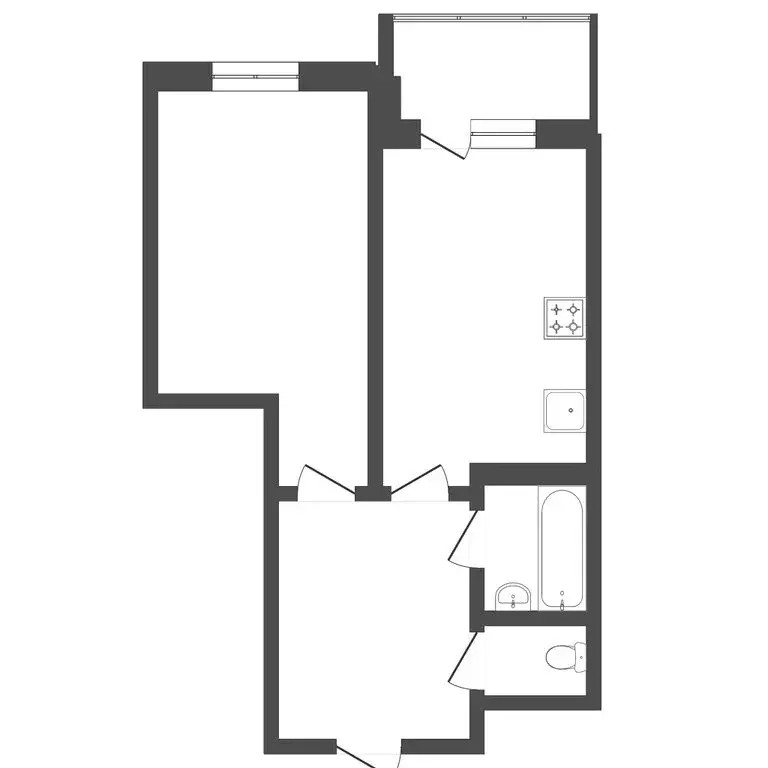 1-комнатная квартира: Тюмень, улица Мельникайте, 2к8 (42 м) - Фото 1