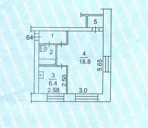 1-к кв. Томская область, Томск ул. Ивановского, 11 (32.0 м) - Фото 1