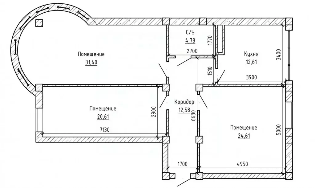 3-к кв. Кабардино-Балкария, Нальчик ул. Тлостанова, 28 (104.0 м) - Фото 2