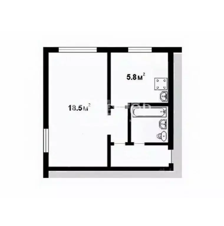 1-к кв. Омская область, Омск Городок Нефтяников мкр, ул. Андрианова, 2 ... - Фото 2