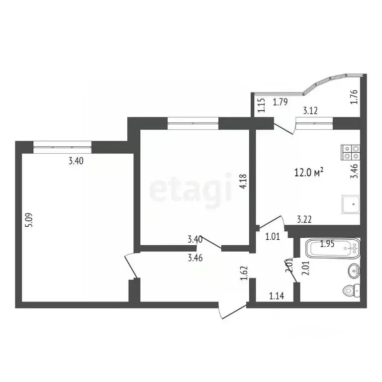 2-к кв. Оренбургская область, Оренбург Уральская ул., 2/11 (58.5 м) - Фото 1