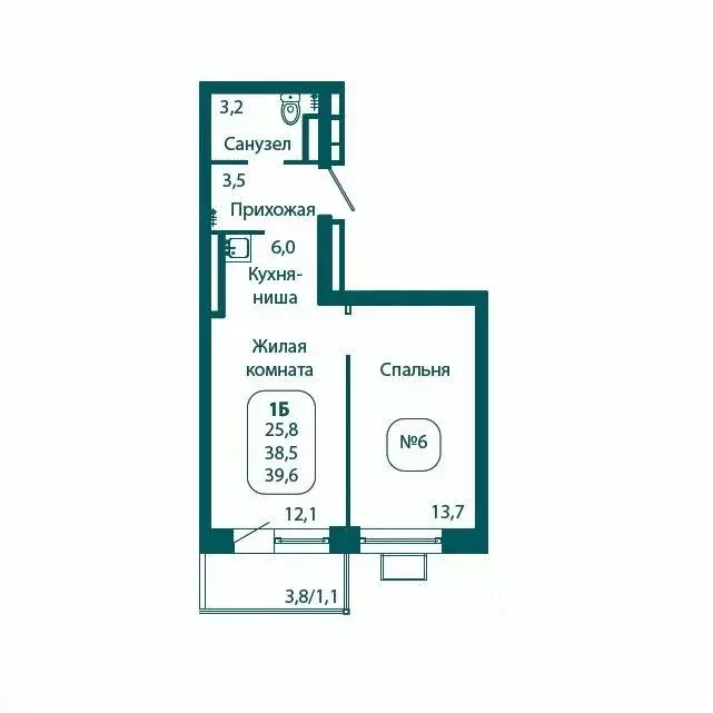 1-к кв. Московская область, Солнечногорск городской округ, Андреевка ... - Фото 1