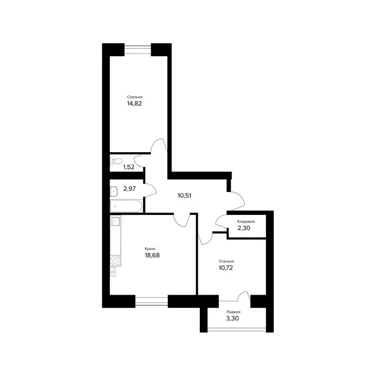 2-комнатная квартира: Ярославль, улица Александра Додонова, 10к2 ... - Фото 0