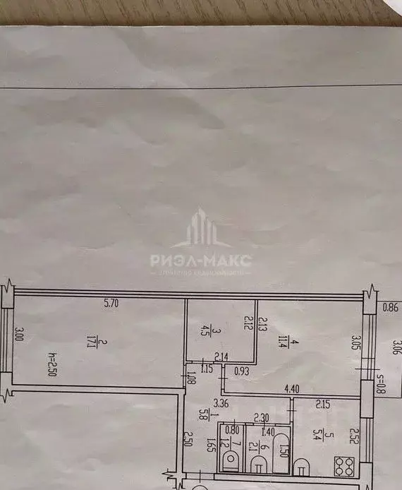 2-к кв. Брянская область, Брянск ул. Ульянова, 121 (47.5 м) - Фото 2