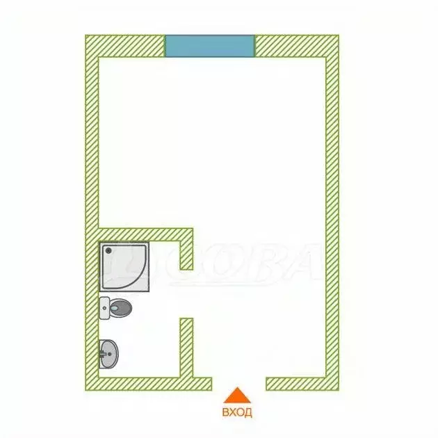 Студия Тюменская область, Тюмень ул. Энергетиков, 44а (18.0 м) - Фото 2