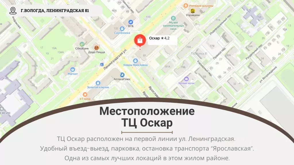 Торговая площадь в Вологодская область, Вологда Ленинградская ул., 81 ... - Фото 1