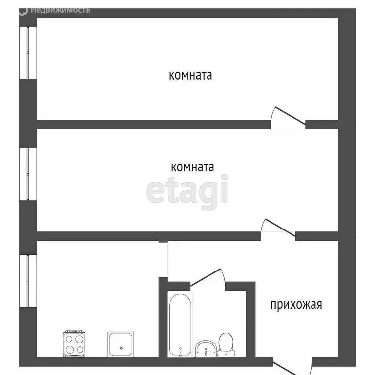 2-комнатная квартира: Ялуторовск, Анисимовский проезд, 4 (48 м) - Фото 1