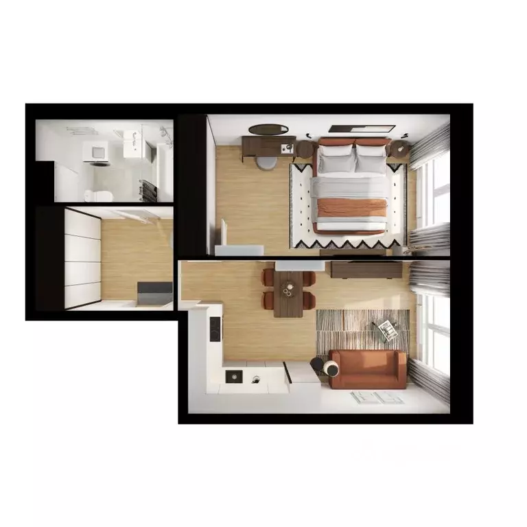 1-к кв. Московская область, Мытищи Яуза Парк жилой комплекс, к6 (43.8 ... - Фото 2