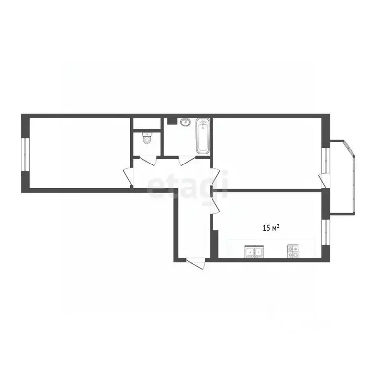 2-к кв. Севастополь ул. Павла Корчагина, 19Бк2 (58.8 м) - Фото 2