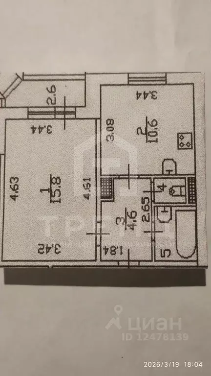 1-к кв. Санкт-Петербург Мебельная ул., 45к1 (34.6 м) - Фото 2