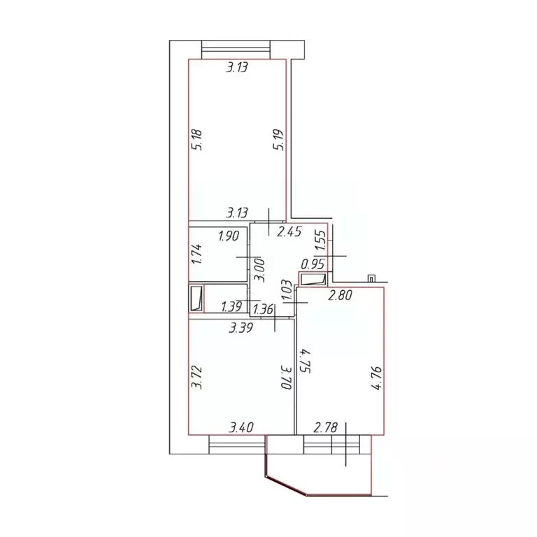 2-к кв. Ленинградская область, Кудрово г. Всеволожский район, ... - Фото 2