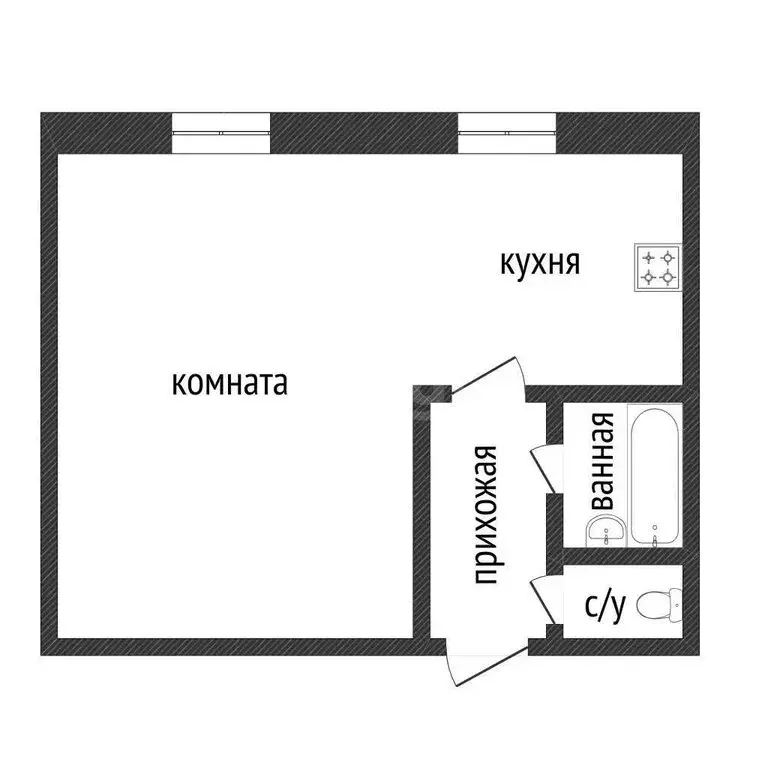 1-комнатная квартира: Курган, улица Пичугина, 6 (33.7 м) - Фото 1