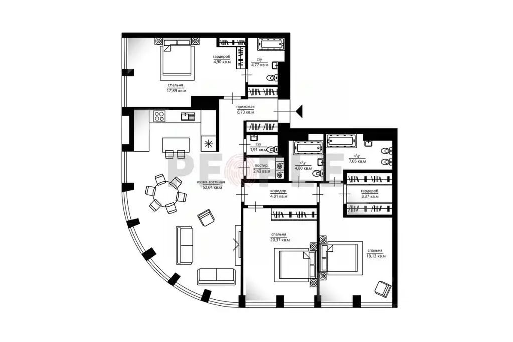 4-к кв. Москва Дружинниковская ул., 15А (160.8 м) - Фото 2