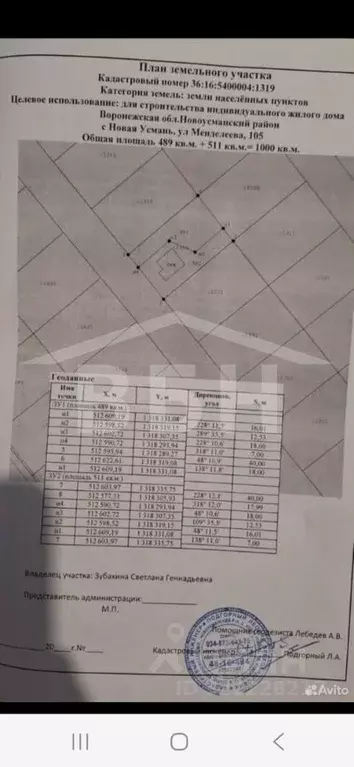 Участок в Воронежская область, с. Новая Усмань ул. Менделеева, 105 ... - Фото 2