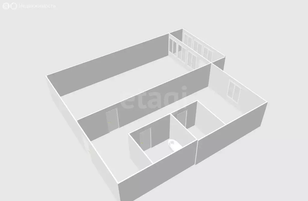1-комнатная квартира: Южно-Сахалинск, улица Ленина, 325А (33.6 м) - Фото 1