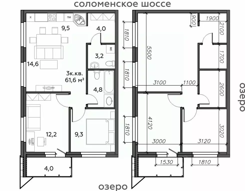 3-к кв. Карелия, Петрозаводск Район Северная промзона, Вороний Наволок ... - Фото 0