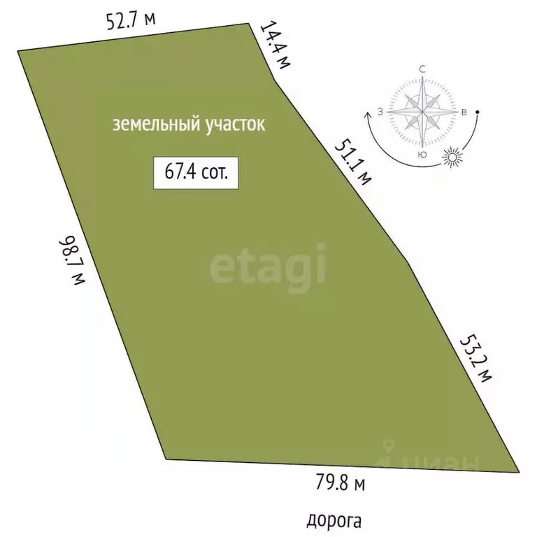 Участок в Тюменская область, Тюменский муниципальный округ, ... - Фото 1