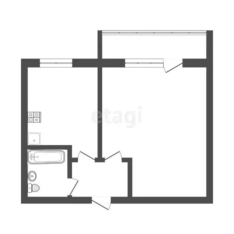 1-комнатная квартира: Кострома, Ново-Полянская улица, 11 (35.5 м) - Фото 0