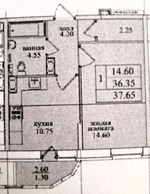 1-к кв. Санкт-Петербург пос. Парголово, Заречная ул., 45к2 (37.7 м) - Фото 1