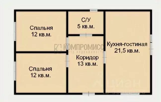 Дом в Краснодарский край, Северский район, Черноморское городское ... - Фото 1