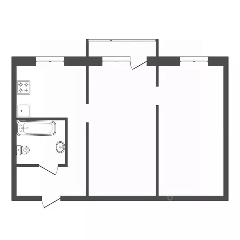 2-к кв. Красноярский край, Красноярск ул. Академика Вавилова, 98 (43.2 ... - Фото 1