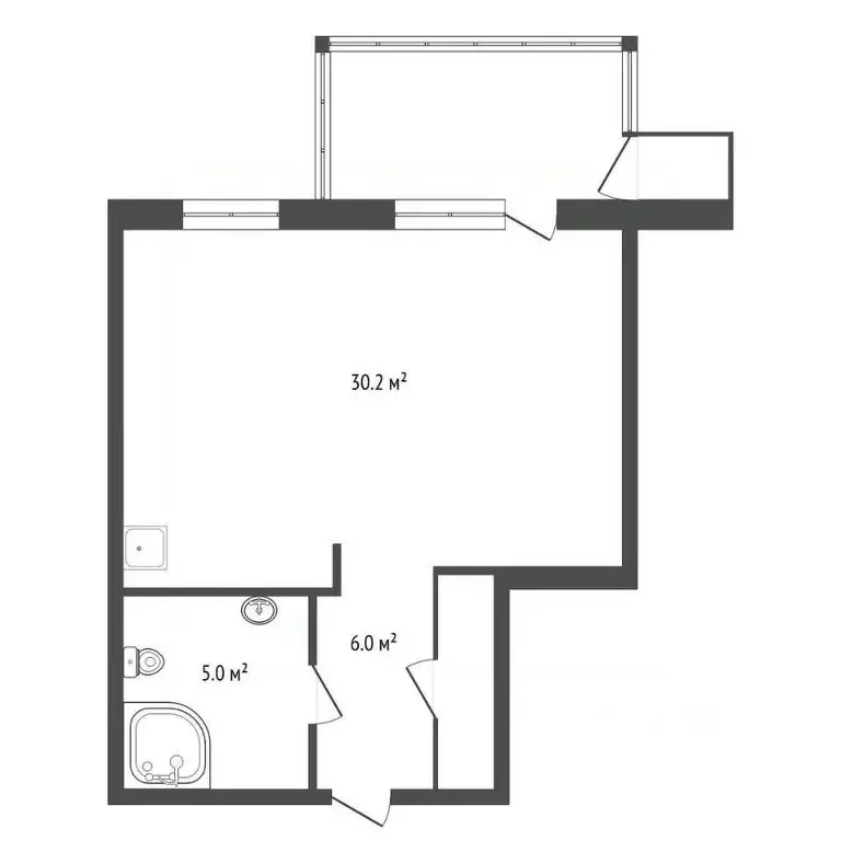 1-к кв. Красноярский край, Красноярск ул. Алексеева, 45 (41.2 м) - Фото 2