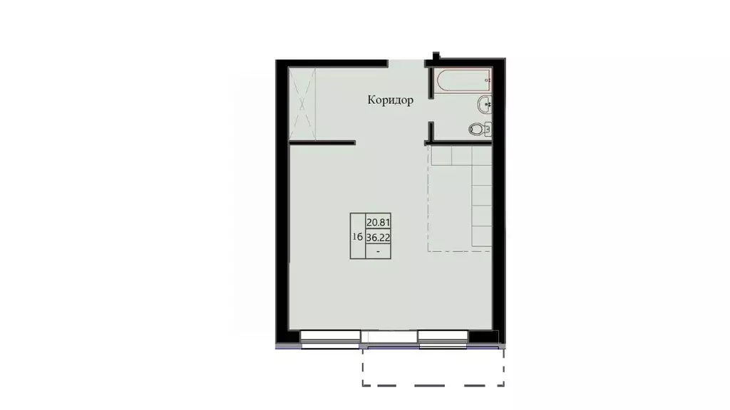 1-к кв. Красноярский край, Красноярск ул. Маерчака (36.22 м) - Фото 0