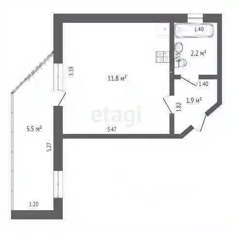 Студия Краснодарский край, Анапа муниципальный округ, с. Витязево ул. ... - Фото 2