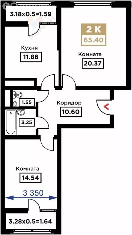 2-комнатная квартира: Краснодар, Школьный микрорайон, Школьная улица, ... - Фото 0