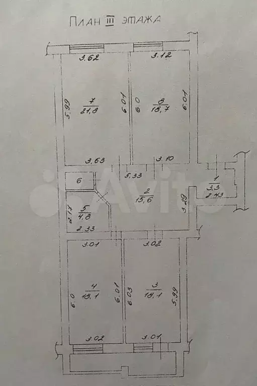 3-к. квартира, 101,7 м, 3/6 эт. - Фото 0