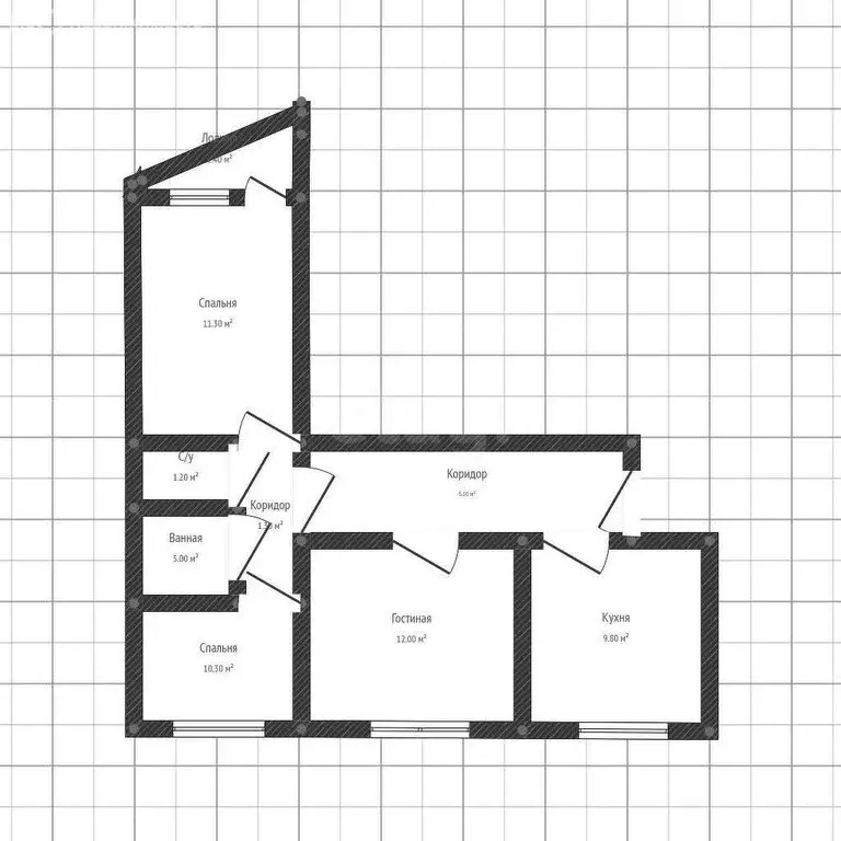 3-комнатная квартира: Майкоп, улица 12 Марта, 130/1 (62.2 м) - Фото 0