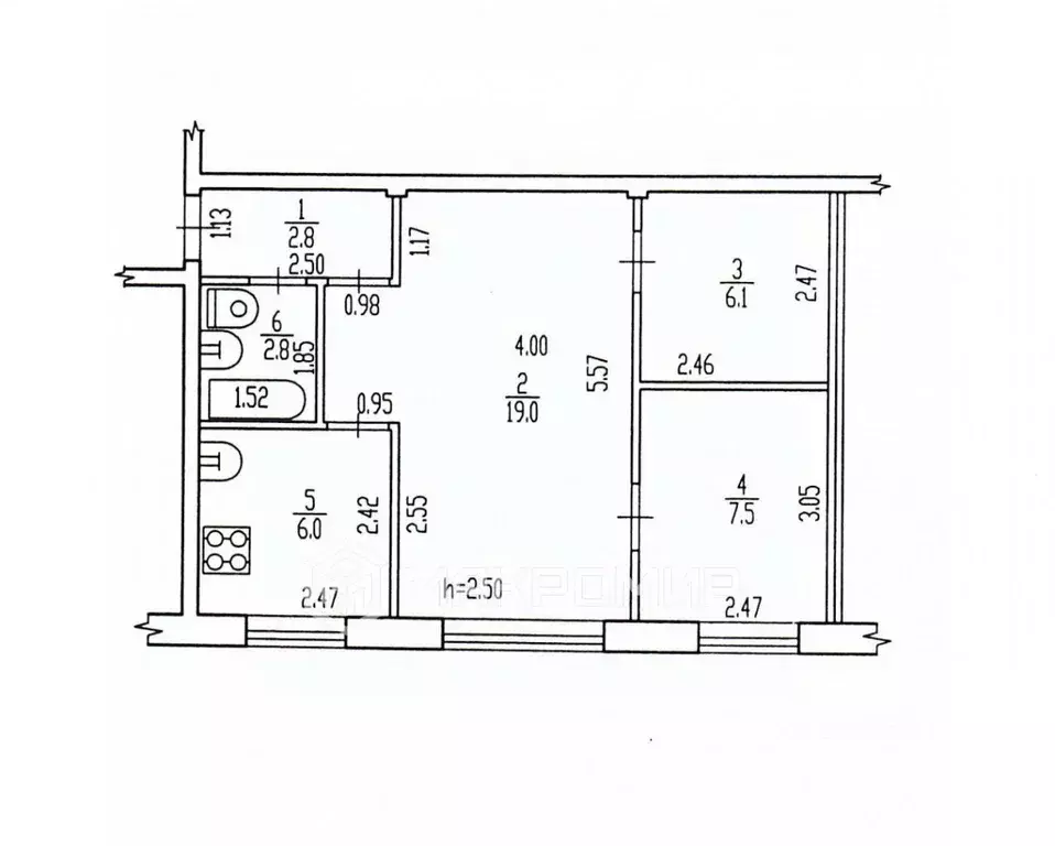 2-к кв. Брянская область, Брянск Белые Берега пгт, ул. Ромашина, 10 ... - Фото 2