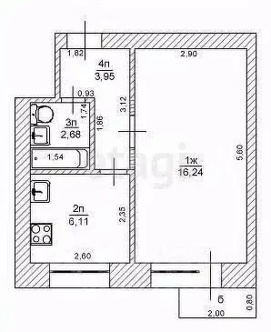 1-к кв. Ульяновская область, Ульяновск ул. Карла Маркса, 39 (29.0 м) - Фото 1