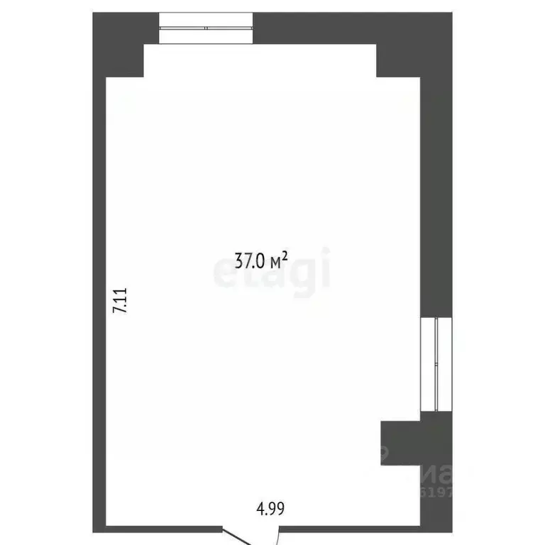 Офис в Саха (Якутия), Якутск ул. Федора Попова, 6 (37 м) - Фото 1