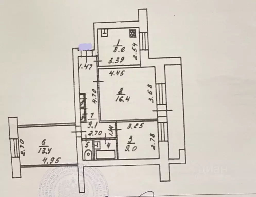 3-к кв. Кировская область, Киров ул. Дзержинского, 64к2 (61.2 м) - Фото 1