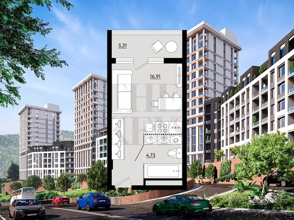 Продаётся квартира-студия, 31.63 м - Фото 0