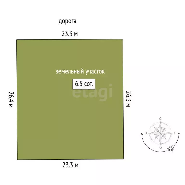 Участок в Тюменский район, село Горьковка (6.45 м) - Фото 0